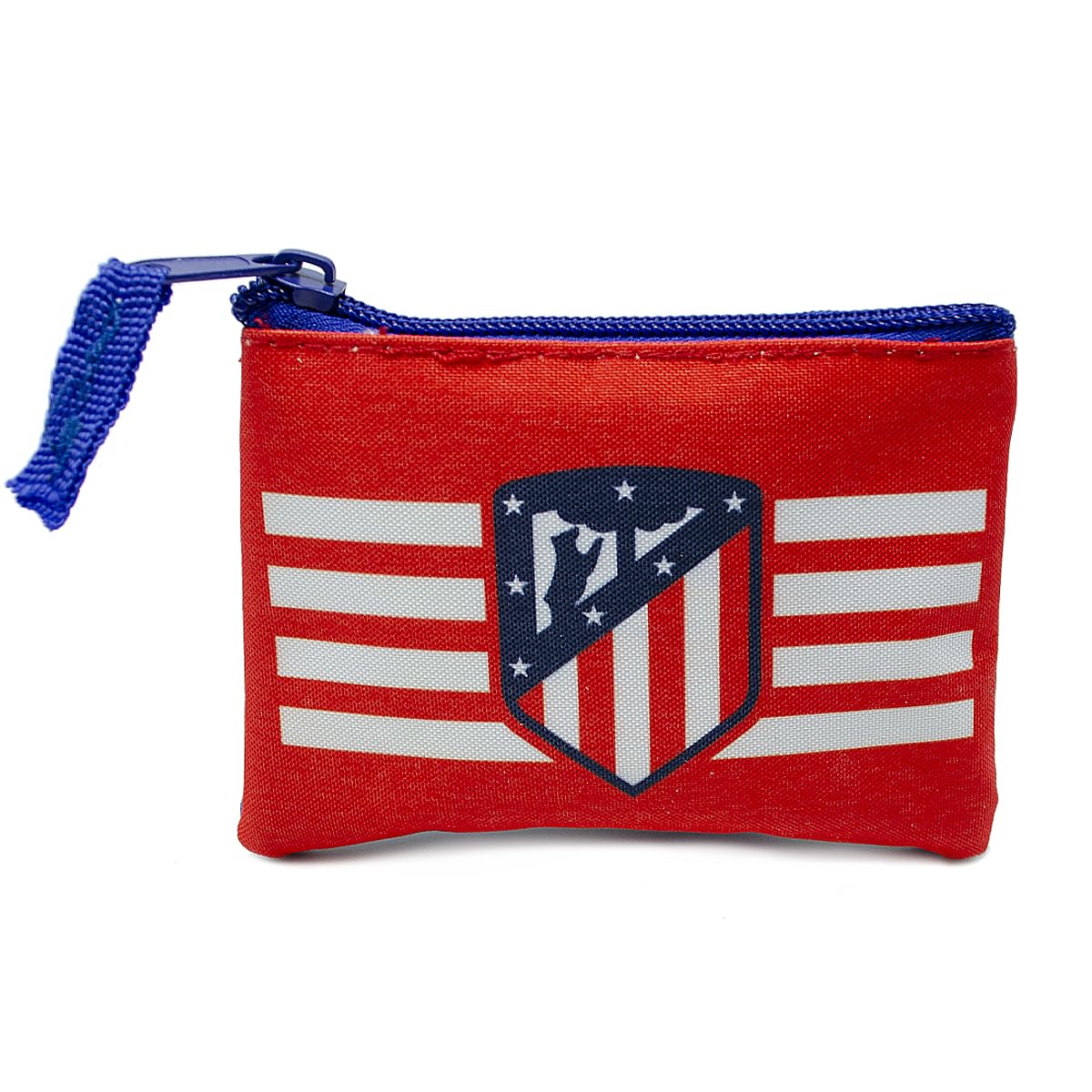 Monedero Atlético de Madrid Escudo Rojiblanco Cremallera Producto Oficial 12x10 cm
