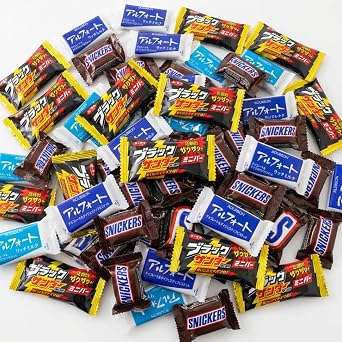 Chocolate Assortment, 17.6 oz 500 g, Assorted, Black Thunder Alfort, Mini Size, Sweets, Large Capacity, Individual Packaging, Assorted Trial Set, Gift