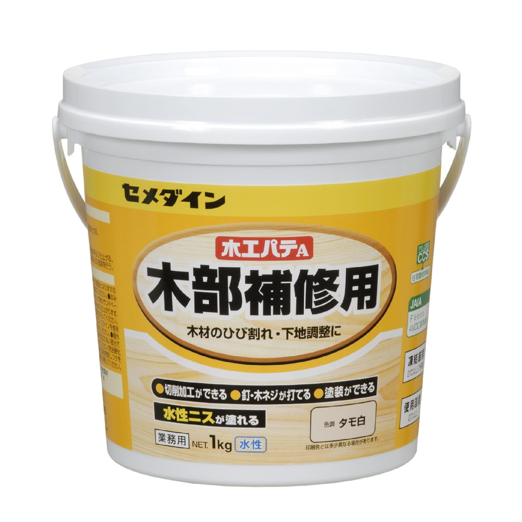 Amazon | セメダイン 木部補修用 木工パテA 業務用 1kg ポリ缶 タモ白