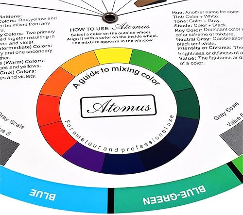 Miniatura 18 de Rueda de colores creativos, guía de aprendizaje de mezcla de pintura, herramienta de enseñanza de clase de arte para maquillaje, tabla de mezcla
