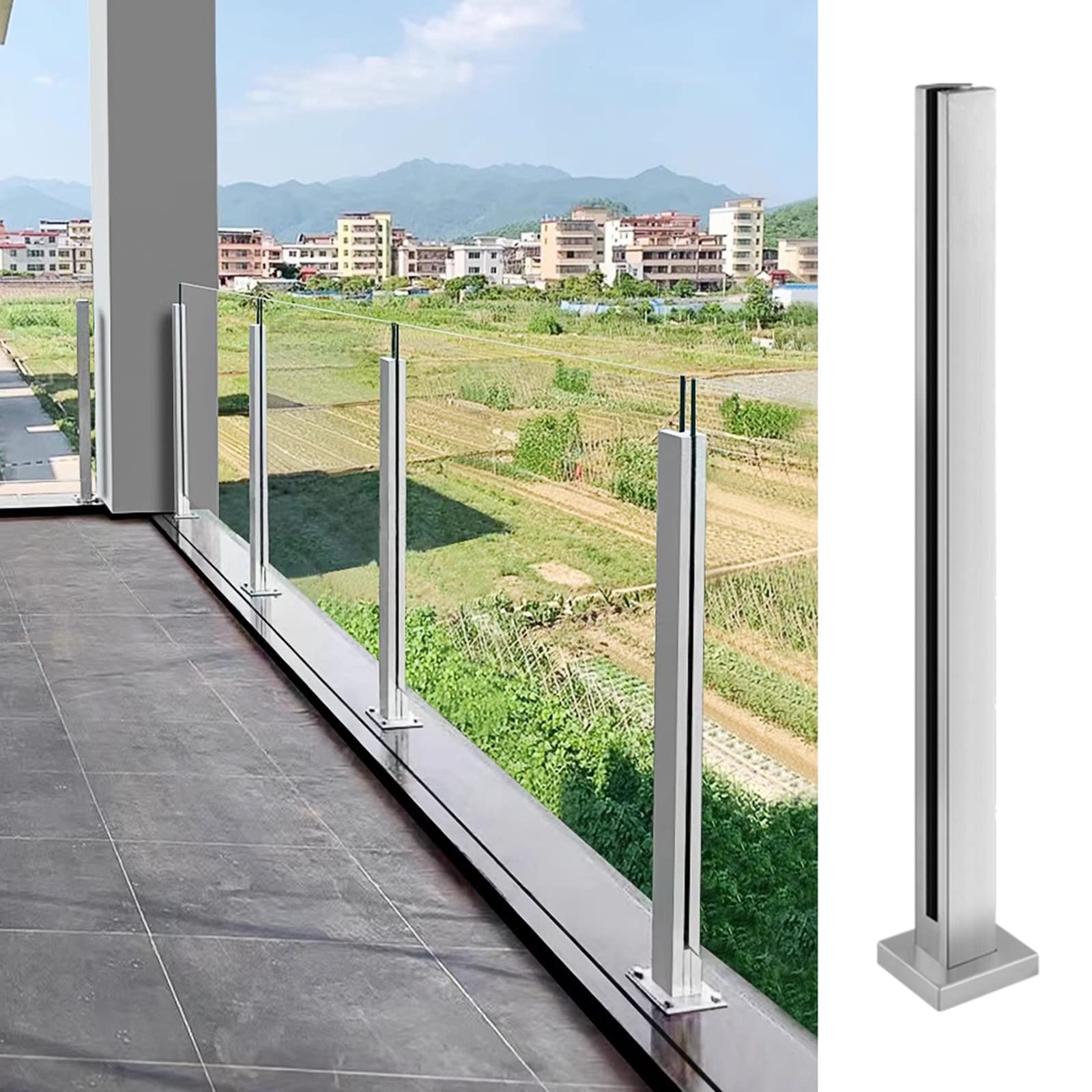 Poteau de balustrade en verre pour sécuriser votre terrasse et balcon de jardin