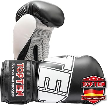 Black Top Ten NK3 Boxing Gloves
