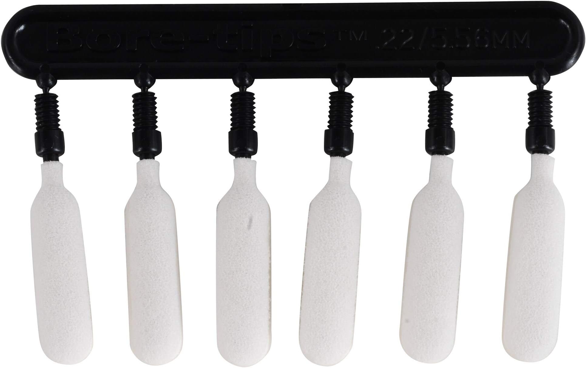 - Bore-Tips® Gun Cleaning Swabs – .22 Cal / 5.56mm | 36-Piece Reusable, Lint-Free Foam Barrel Cleaning Tips by Swab-its® | Made in USA (41-2206) Black
