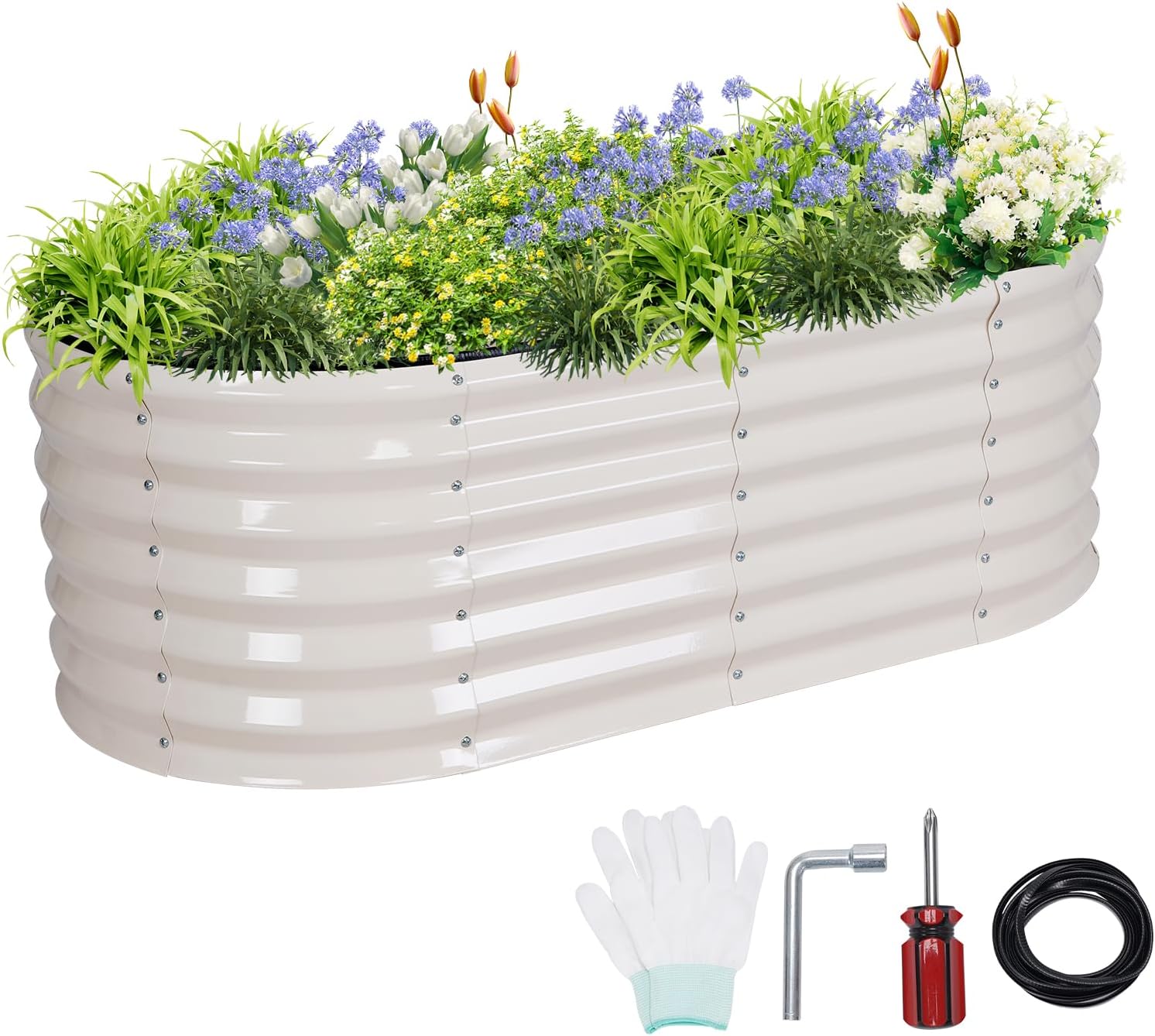 Permade Galvanized Raised Garden Bed 4x2x1.4FT Metal