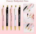 Stylos drôles, ensemble de stylos Badass motivationnel, ensemble d'un stylo quotidien de swear Word, ensemble à bille quotidienne avec encre noire, stylos Inspirationnels drôles avec des propos pour les collègues adultes fournitures de bureau (5pcs)