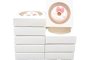 50 Small Clear Boxes with Window for Individual Cookies