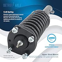 Vista 1876 de Detroit Axle - Kit de suspensión delantera de 10 piezas para Chevy Aveo Aveo5 Pontiac G3 Wave 2 Ready Struts Assembly 2 Enlaces de barra