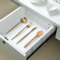 Vista 4 de Shelf Liner Silicone Shelf Liners for Kitchen Cabinets Non-Adhesive Non-Slip Waterproof Cabinet Liner Drawer Liner Refrigerator Liners 17.5 Inch x