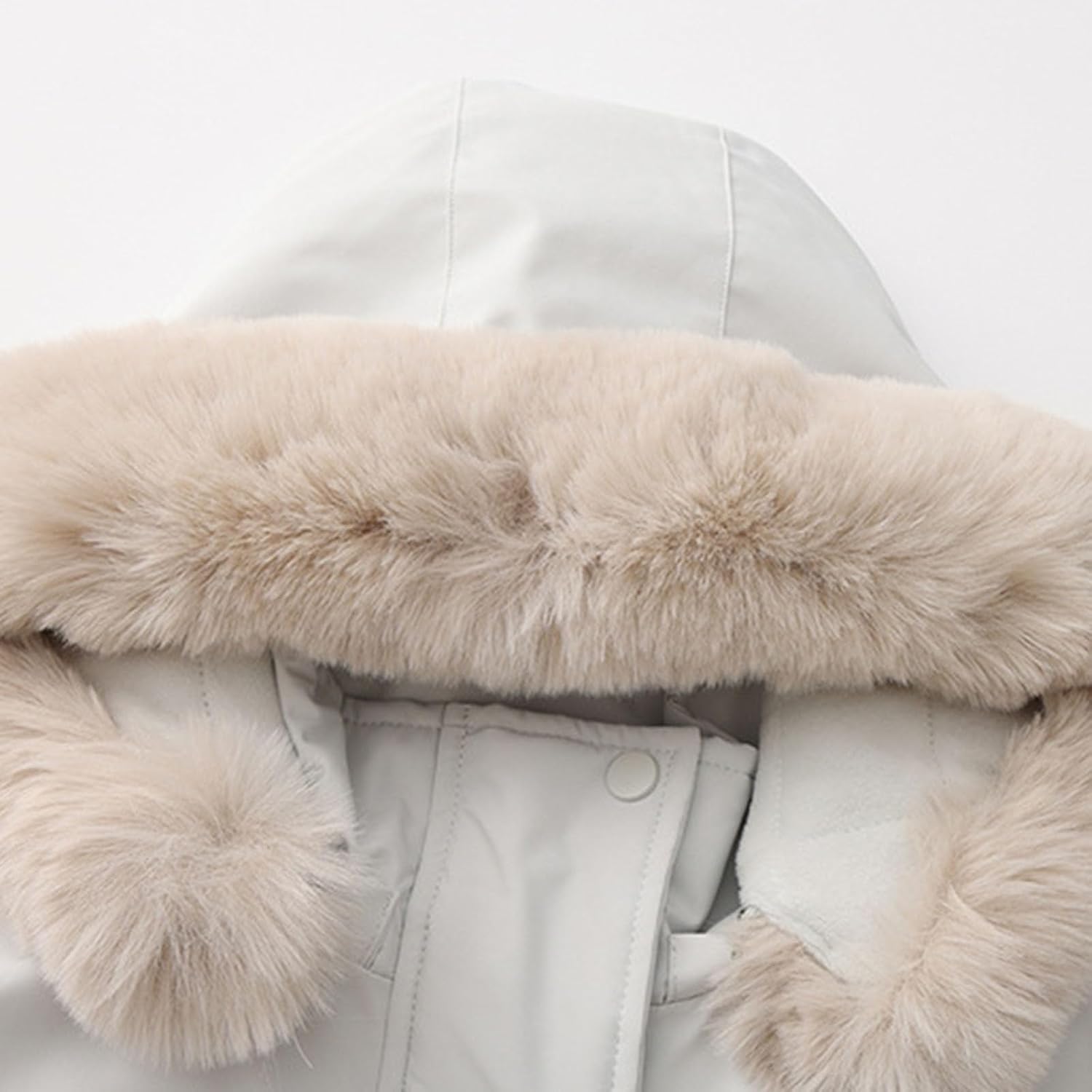 Women's Rain Jacket Warm Winter Coat Jacket Windbreaker Faux Fur Hood | Women's Waterproof Parka Winter Outerwear Jacket Soft Warm Windbreak Snow Coat Long Down Alternative Puffer