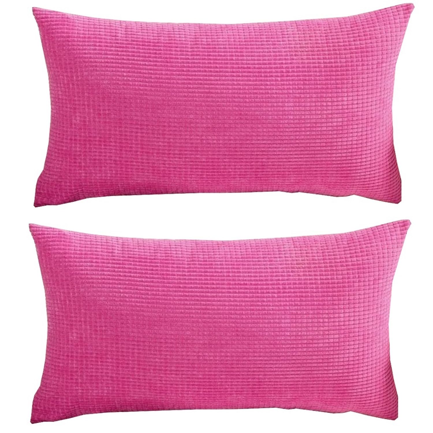 Housse de coussin velours côtelé 40x70 pour canapé salon