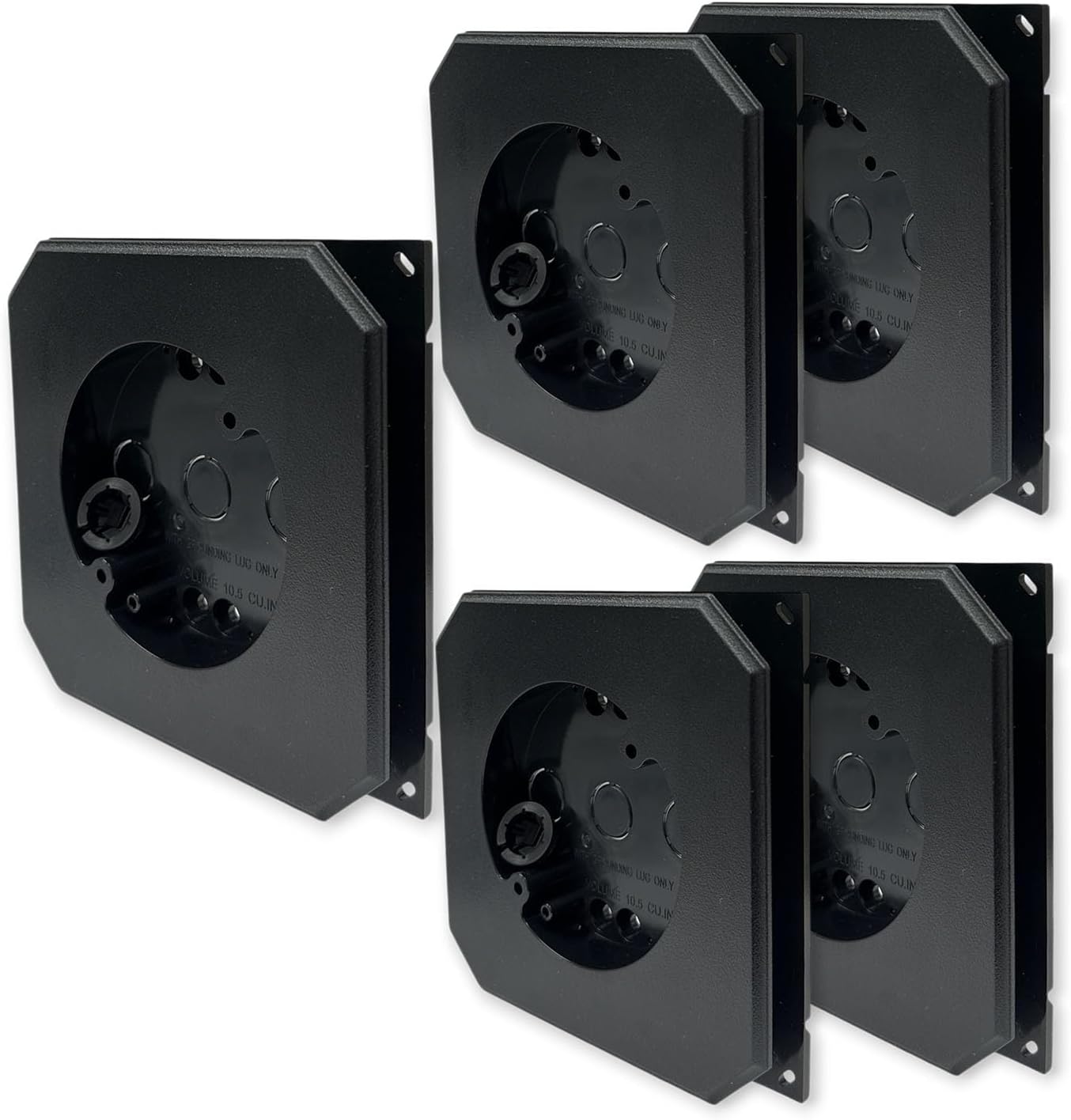 iMBAPrice IMBA-8141F-BK5 Black Non- Metallic Siding Mounting Block with Built-in Electrical Box for All Siding Types, 5-Pack