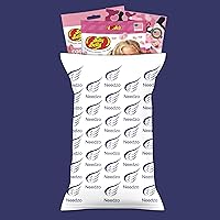 Vista 27 de Needzo Jelly Bean - Frijoles de algodón con sabor a caramelo, caramelo masticable gourmet con temática de carnaval rosa para niños o niñas, dulces