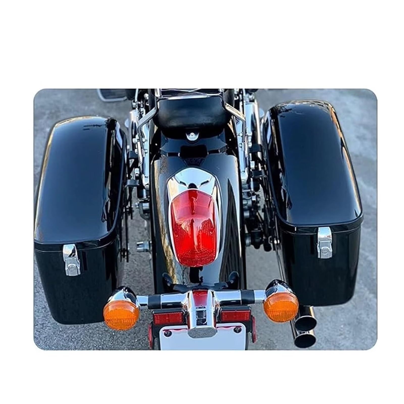 Borsa Posteriore Moto Borse Sella Rigide Per Moto 22 Litri Con Serratura Robusta Plastica ABS Portaoggetti Laterale Universale Per Bagagliaio Nero Lucido