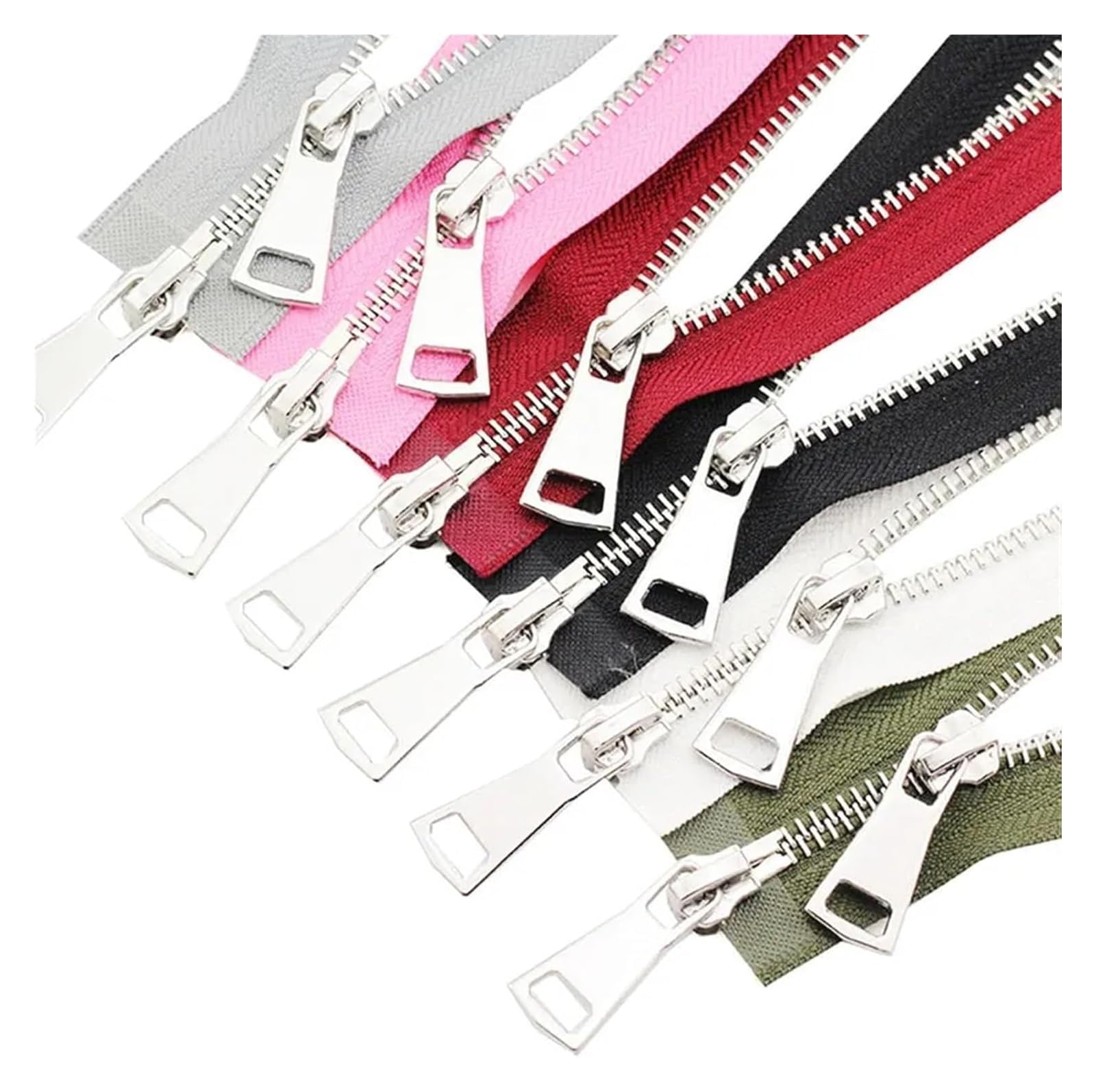 DIY-Nylonreißverschlüsse, 70/90 cm Jacken-Metallreißverschluss, Doppelschieber, Zweiwege-Reißverschluss, DIY-Kleidung, Kleidungsstück-Reißverschluss, Ersatz, handgefertigte Lieferungen(Green,90)
