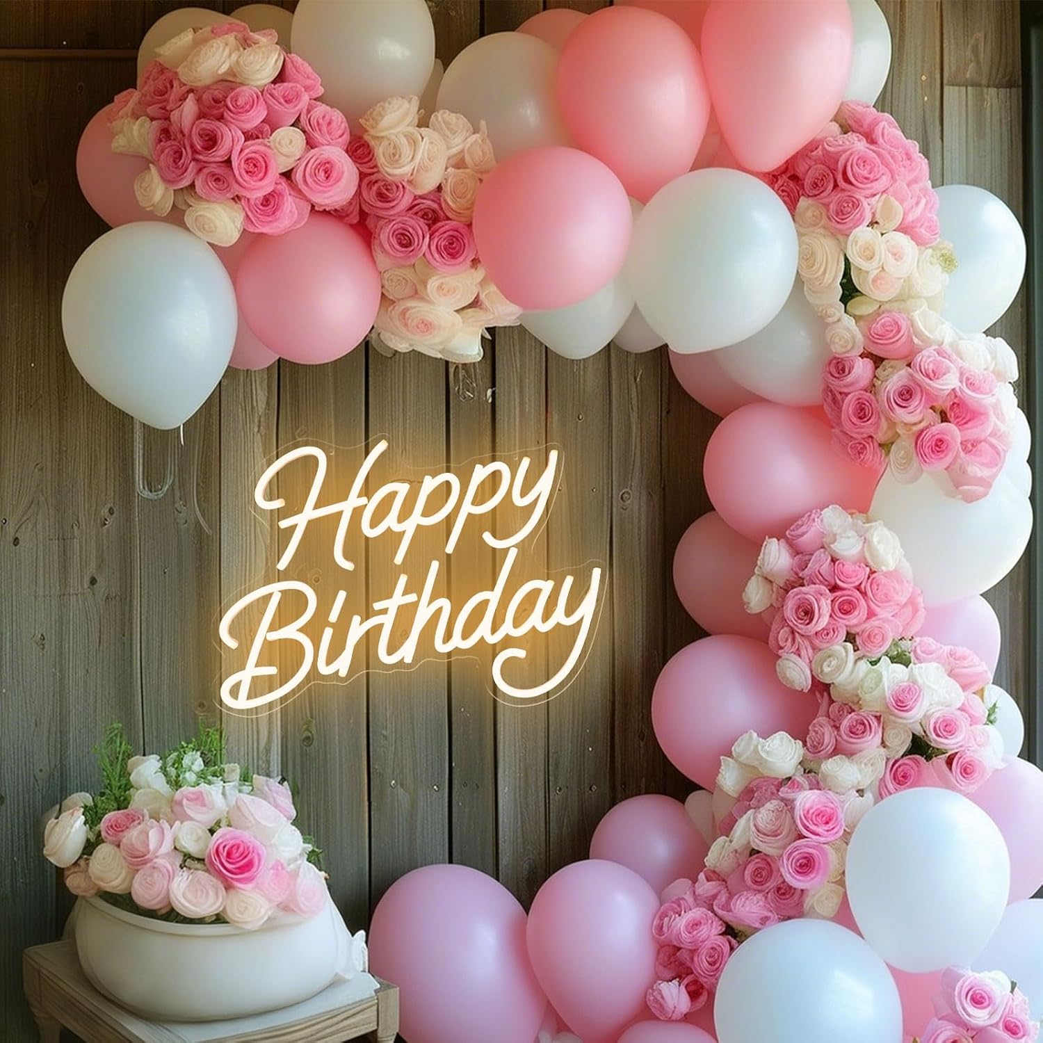 Happy Birthday Neon Sign for Wall Decor, LED Happy Birthday Light Up Sign, Dimmable Birthday Sign for Birthday Party Backdrop, Any Ages Bday Party Decoration, 16.14"x11.65" - Image 2