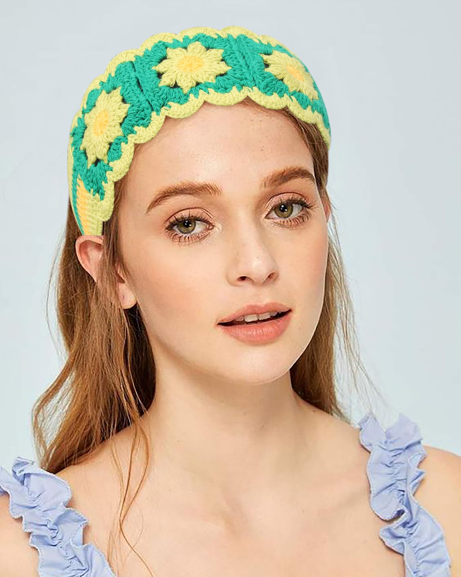 Women\'s 3Pcs Boho Headbands Scarf Bandana Crochet Knit Hair Accessories Amazon.com : 3Pcs Boho Headbands for Women Crochet Knit Hair  main image 4