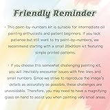 QENSPE Paint by Numbers for Adults on Framed Canvas - with Wooden Easel, Breakfast Painting by Number Kit for Beginners, DIY Coffee Acrylic Oil Painting for Home Wall Decor 8x12 Inch - 9