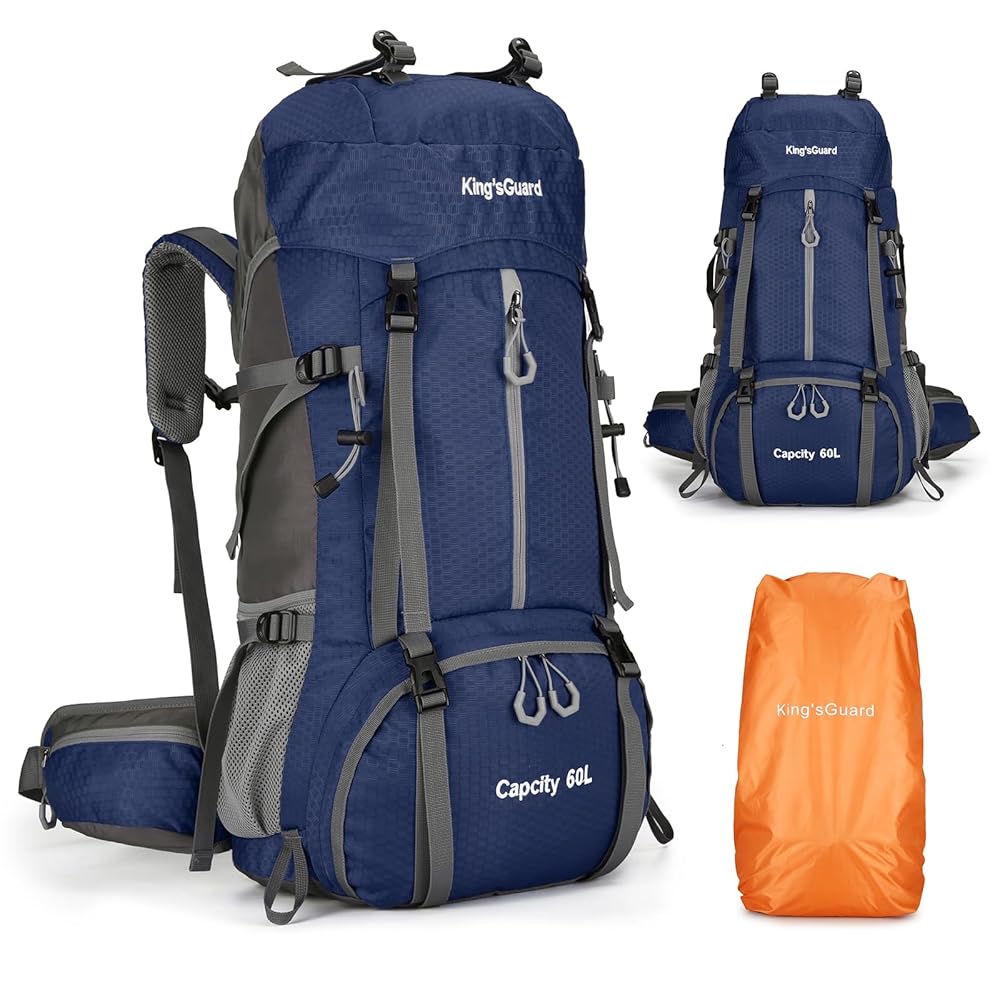 【DISCERNMENT】Combination Hiking Backpack 60L Hiking Backpack, Waterproof Camping Backpacking Backpack
