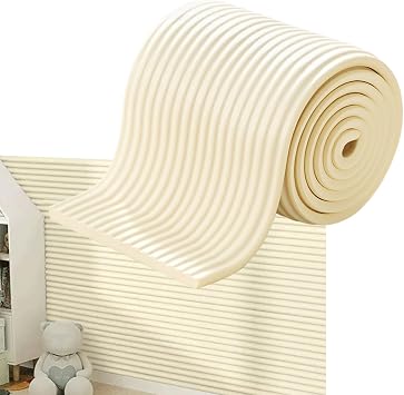 Crib Padding for Sides, 79x8 Soft High Elasticity Thickened NBR Table Edge Protectors for Baby, Waterproof Crib Bumper Pads for Wall Table Cabinet Desk, Padded Bumpers, Padding for Sides