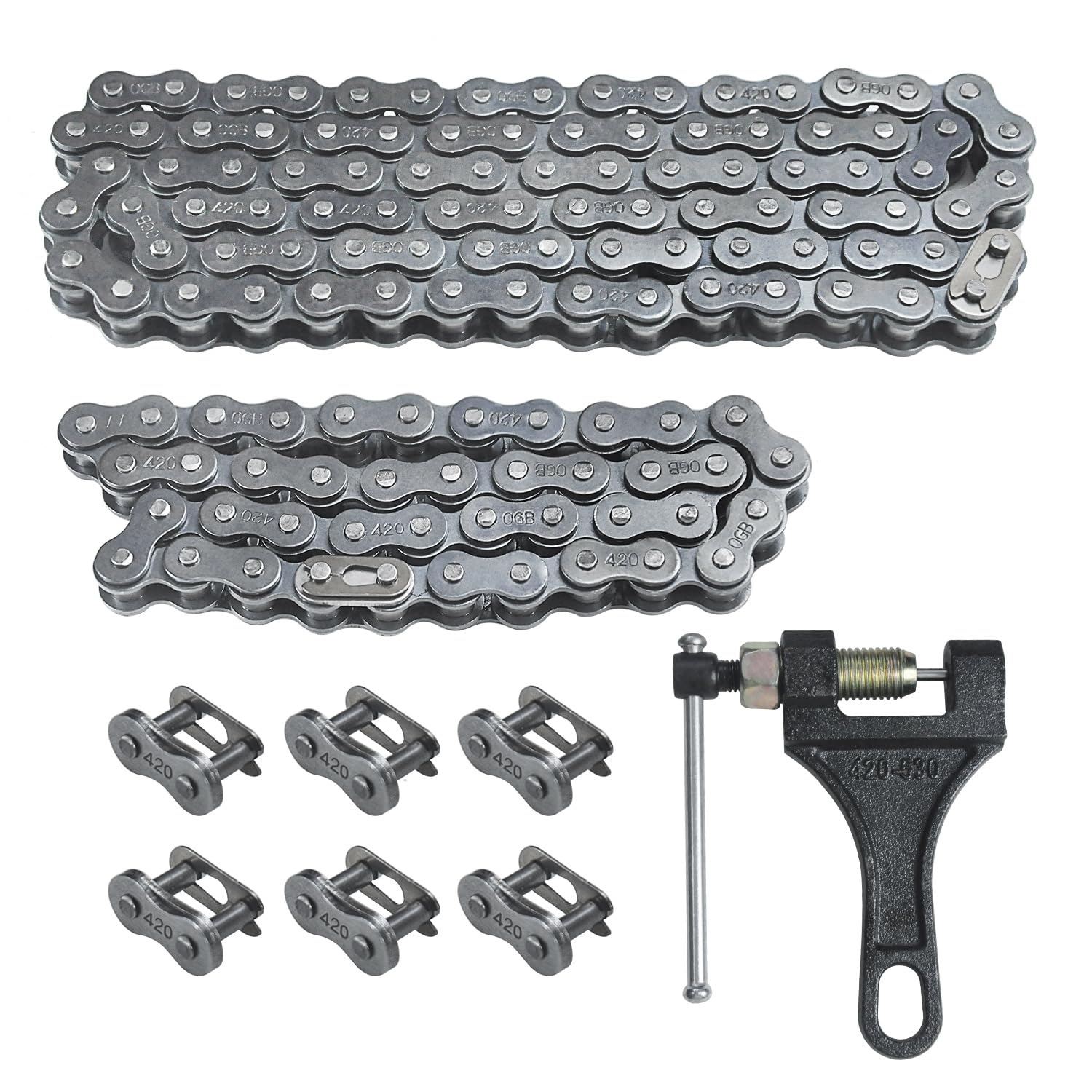HOLATO Front 420 Roller Chain 42 + Rear 90 Link with Drive