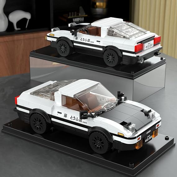 Mould King AE86 Initial D Cars 27013 Building Sets, Speed Champions Model Collectible Kits with Display Case, MOC Race Car for Adults/Teens Age 14+ (399 PCS)