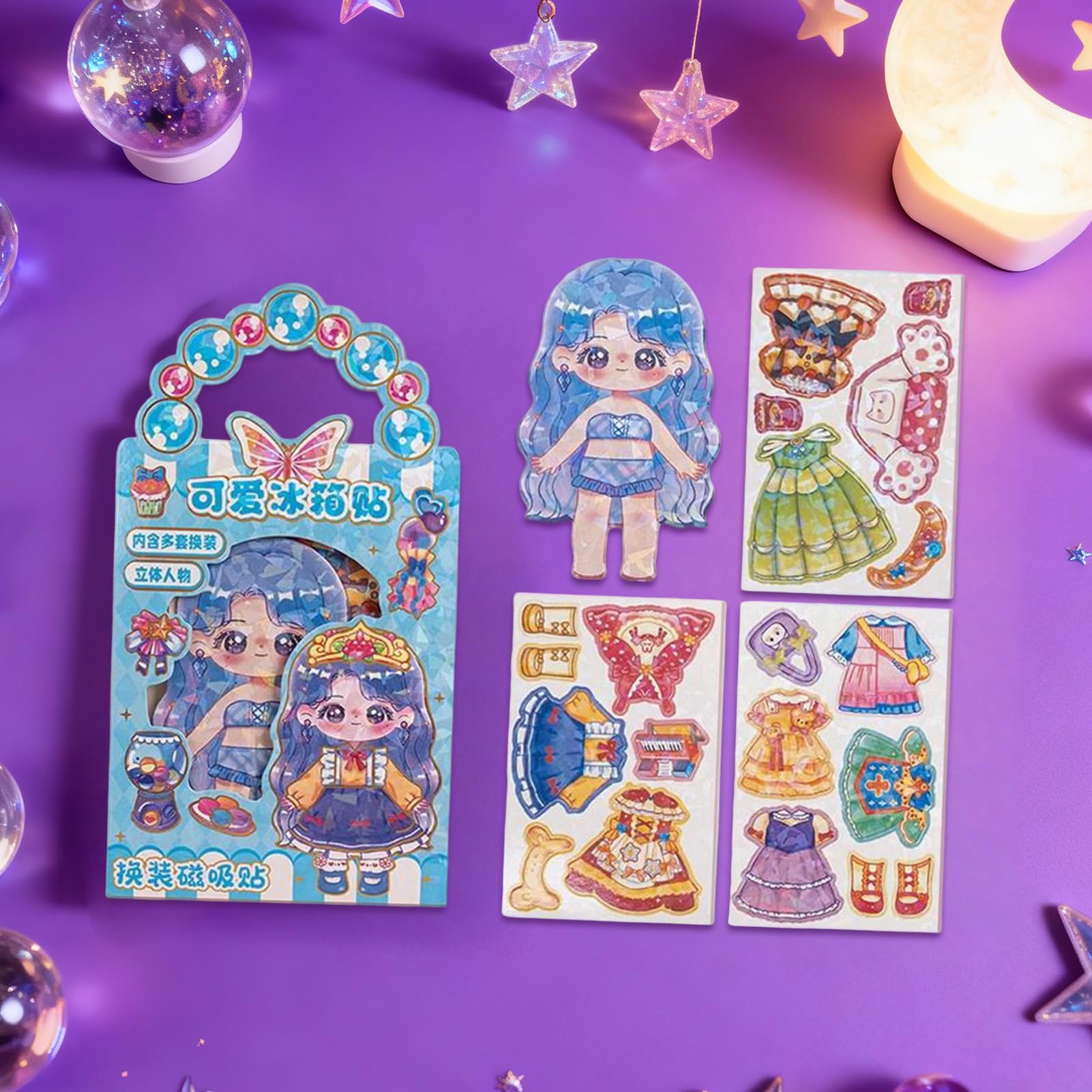 Set mit magnetischen Puppen zum Anziehen, fantasievolles Sammlerstück – Spielzeug mit Magneten zum Anziehen | für Modeliebhaber und Sammler, Party