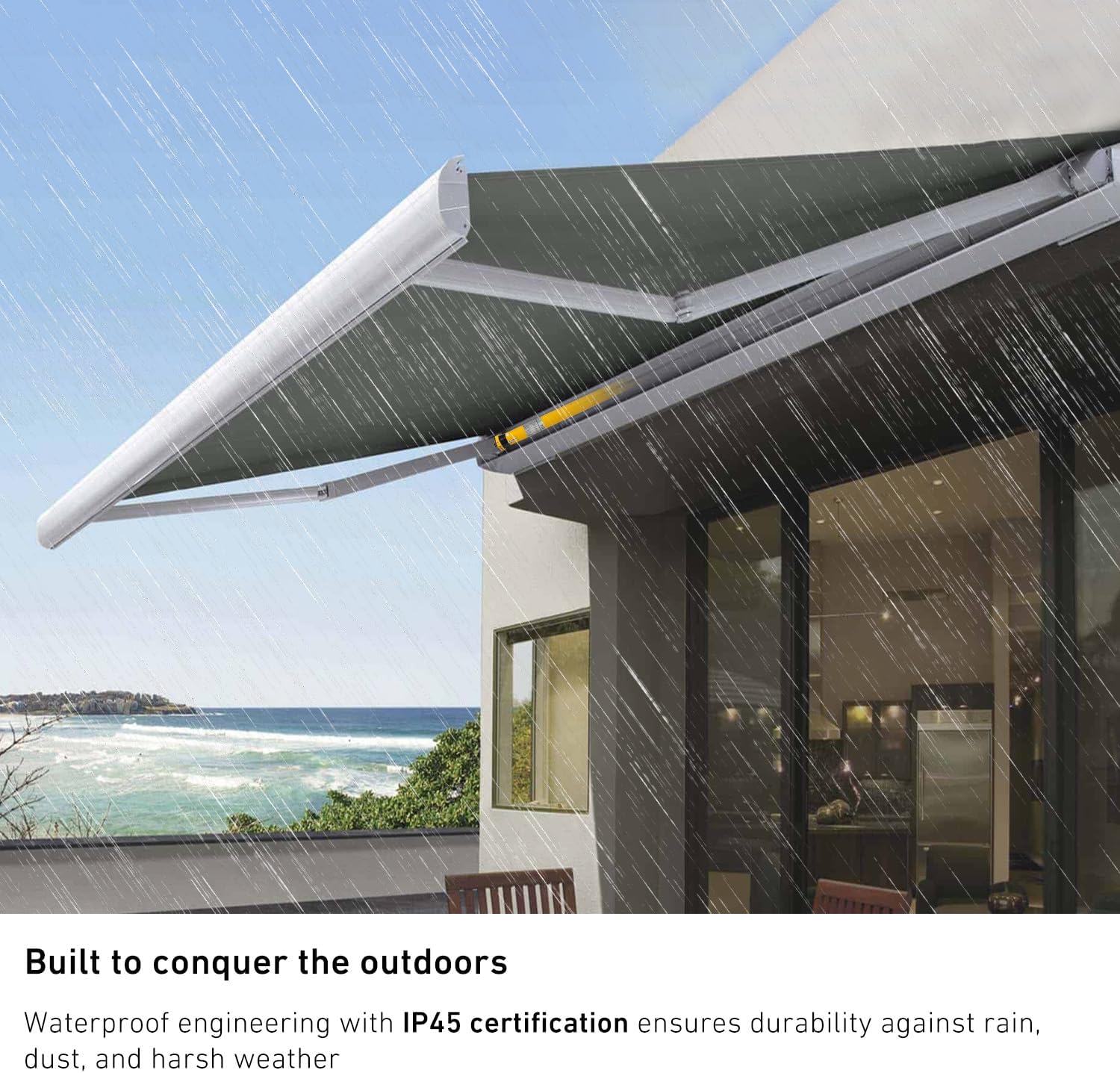 AM45 Tubular Motor for Motorized Retractable Awning for 2"(55mm) Tube, Patio/Pergola Awning Shade Blinds, DIY Electric Remote Control Awnings