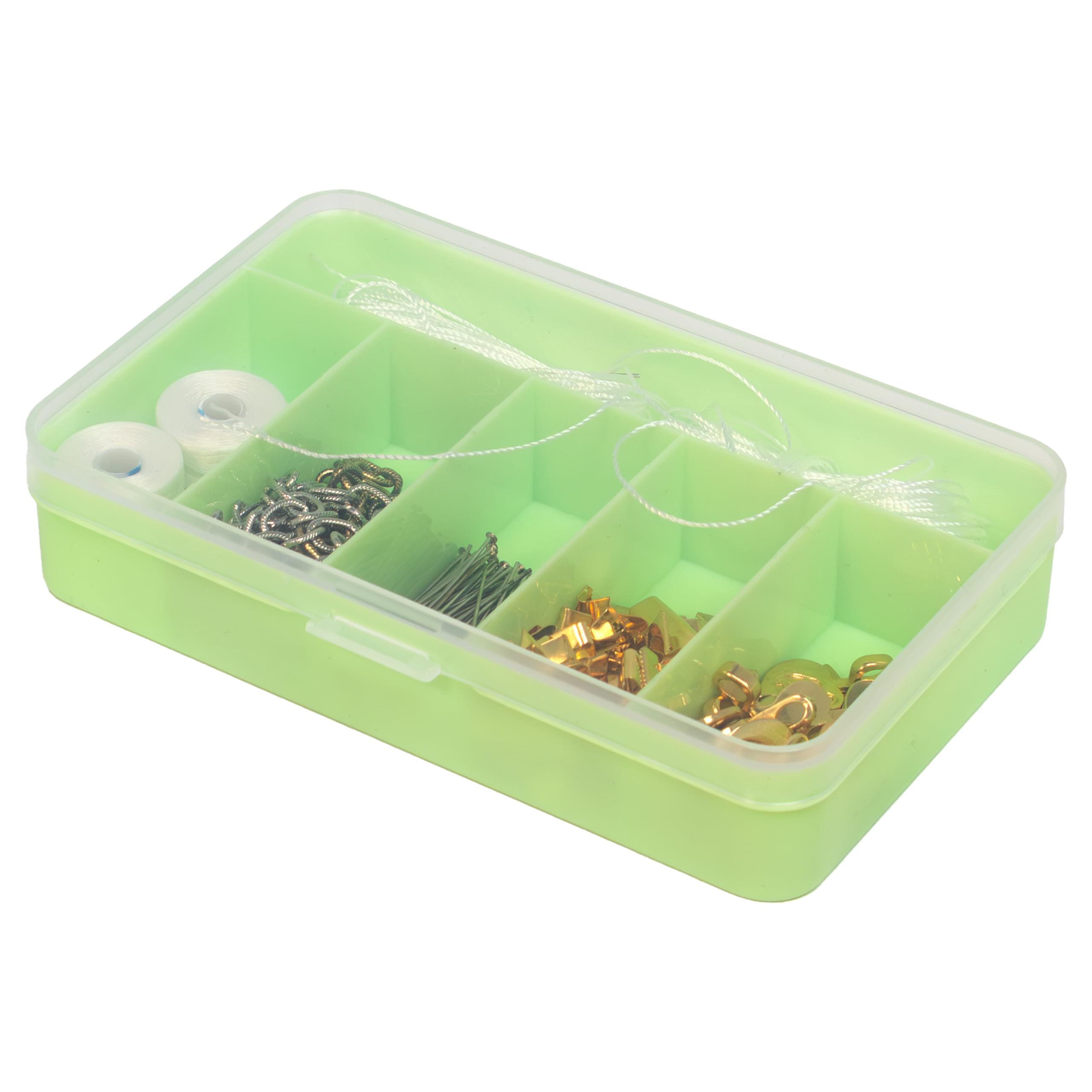 The Beadsmith Organizery oznaczone kolorami etui z osobowością, 4 pudełka do układania w stos, łącznie 22 przegródki, wymiary stosu 14,6 x 9,7 x 11,4 cm, organizer do przechowywania biżuterii, pudełko