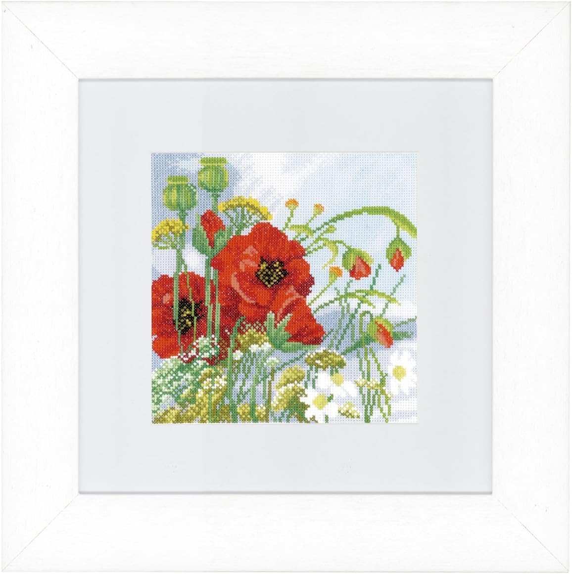 Lanarte Counted Cross Stitch Kit: Poppies (Aida,W), NA, 8.5 x 18.5cm, N\a