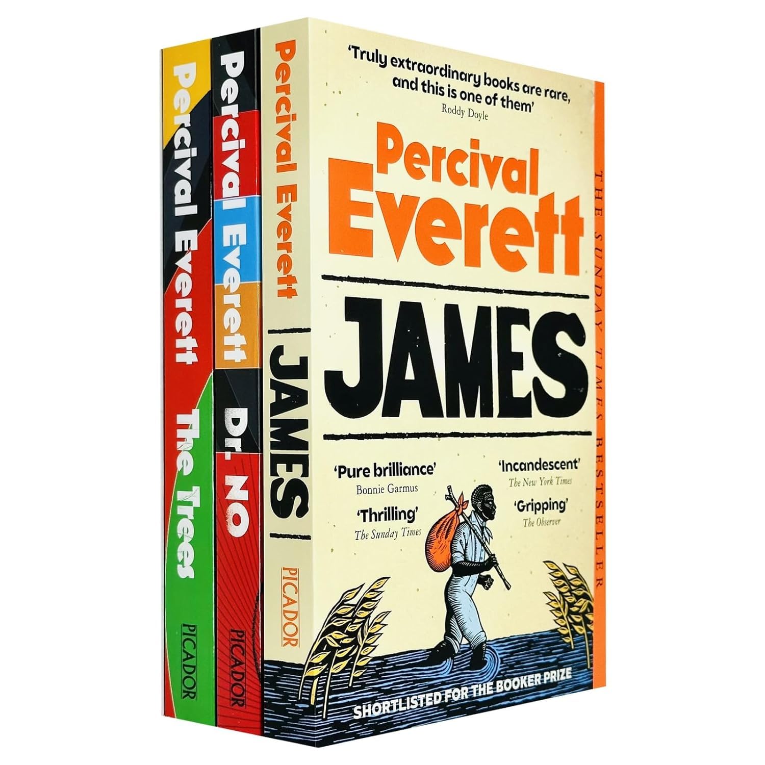 Percival Everett 3 Books Collection Set (Dr. No, The Trees & James)