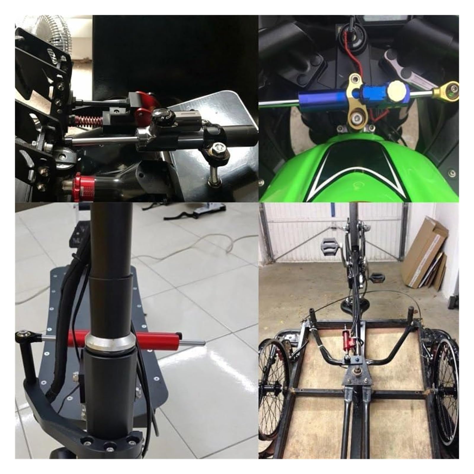 Amortisseur De Direction CNC Réglable pour Motos, Vélos Sport, Scooters Électriques Stabilisateur Direction