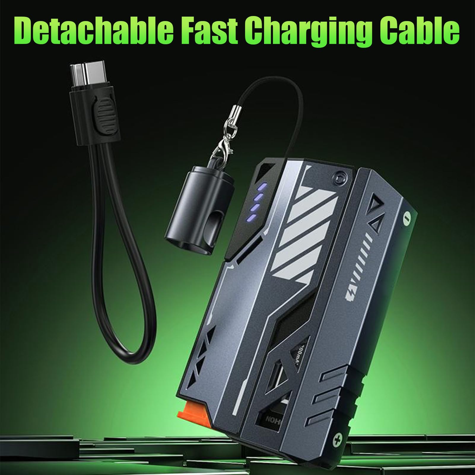 Asixxsix Power Bank, Batteria di Grande capacità da 5000 MAh Caricatore Portatile a Ricarica Rapida, Batteria Compatta e Leggera con Cordino per Lavoro, Viaggi, Escursionismo, Campeggio
