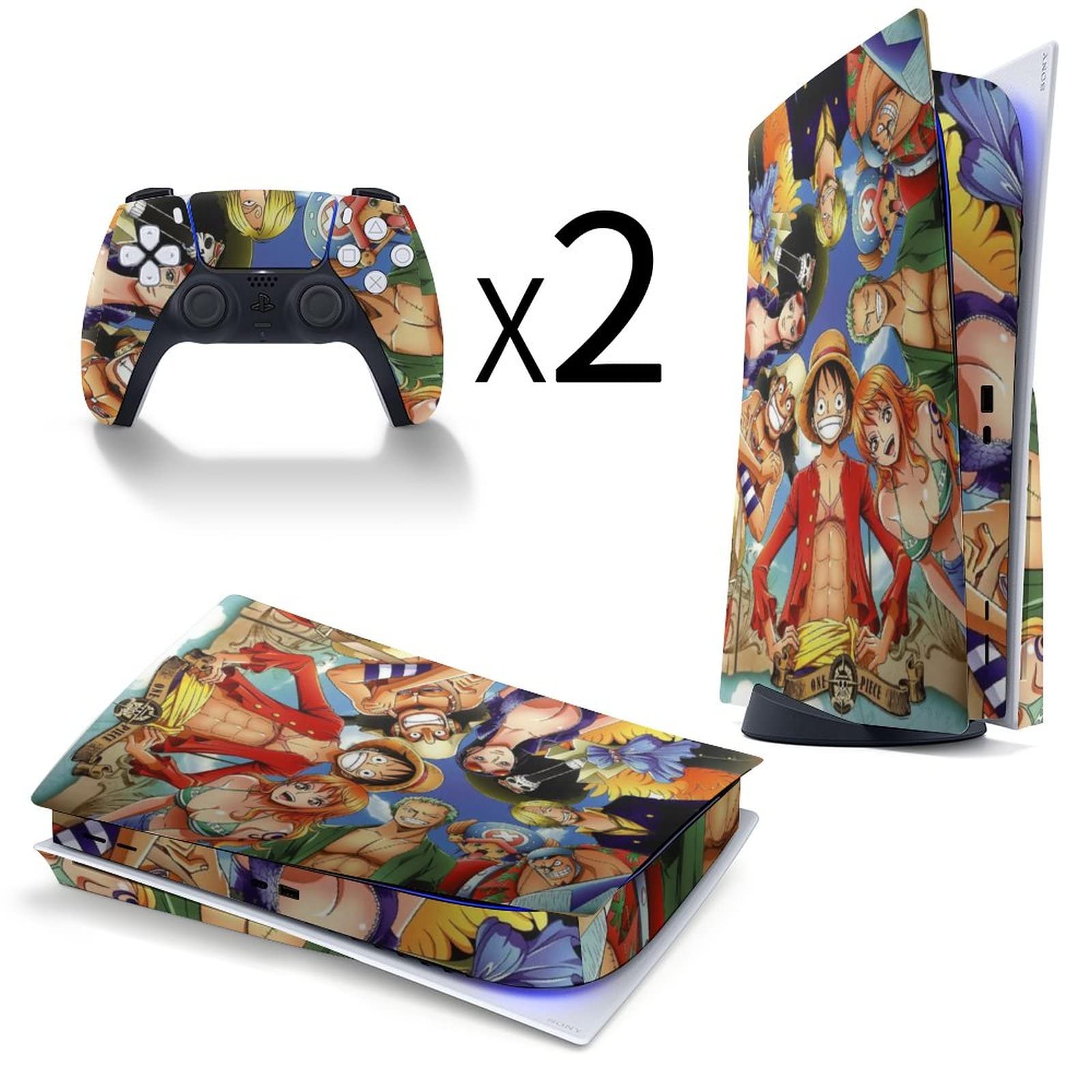 Amazon.co.jp: PS5 スキンシールワンピースゾロ エース サンジ ルフィ 