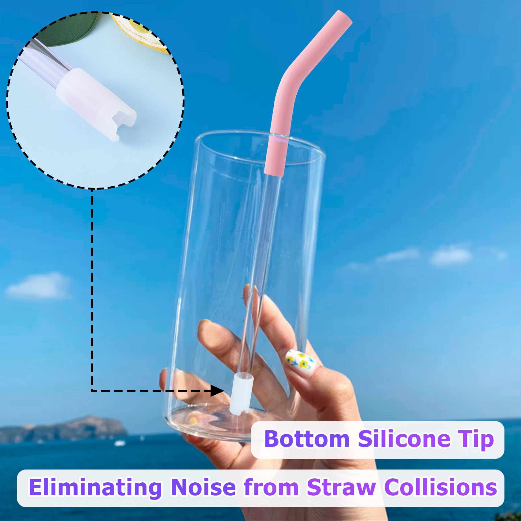 Stanley Straw Accessories - 4 Pcs Metal Straw Tips -4
