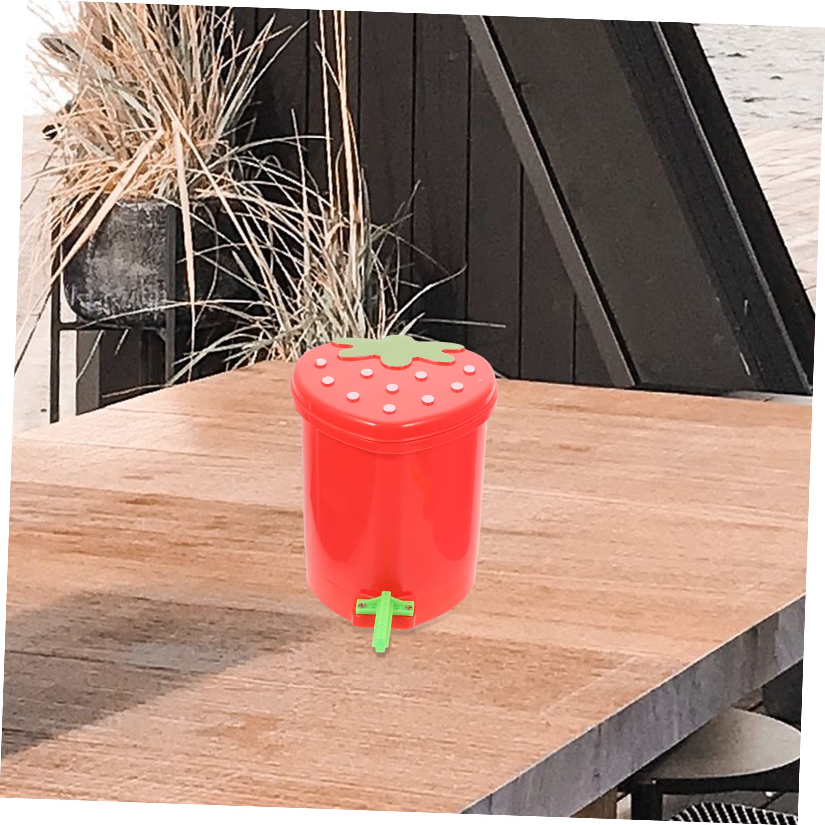 ARTIBETTER 3 Ensembles Décorative Forme De Fraise Lot de Petites Corbeilles À Déchets avec Couvercle pour Chambre 2 Pièces * 3