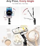Selfie Stick Phone Tripod with Remote and LED Fill Lights - ASHINER 180cm Heigh Cell Phone Holder for Travel, Vlogging, Live Streaming Video and Photos, Phone Stand Compatible with iPhone and Android
