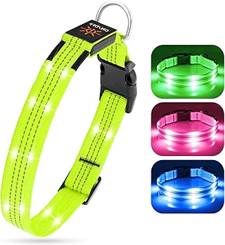 Amazon 光る首輪 Yfbrite 防水犬の首輪 暗闇で光る充電式犬の首輪 小型 中型 大型犬の夜間安全のための3つの点滅モードを備えたled犬 の首輪 3色と3つの調整可能なサイズ グリーン スモール Yfbrite ベーシック首輪 通販 Amazon 光る首輪 Yfbrite 防水犬の首輪 暗闇で光る充電式犬の首輪 小型 中型 大型犬の夜間安全のための3つの点滅モードを備えたled犬 の首輪 3色と3つの調整可能なサイズ グリーン スモール Yfbrite ベーシック首輪 通販