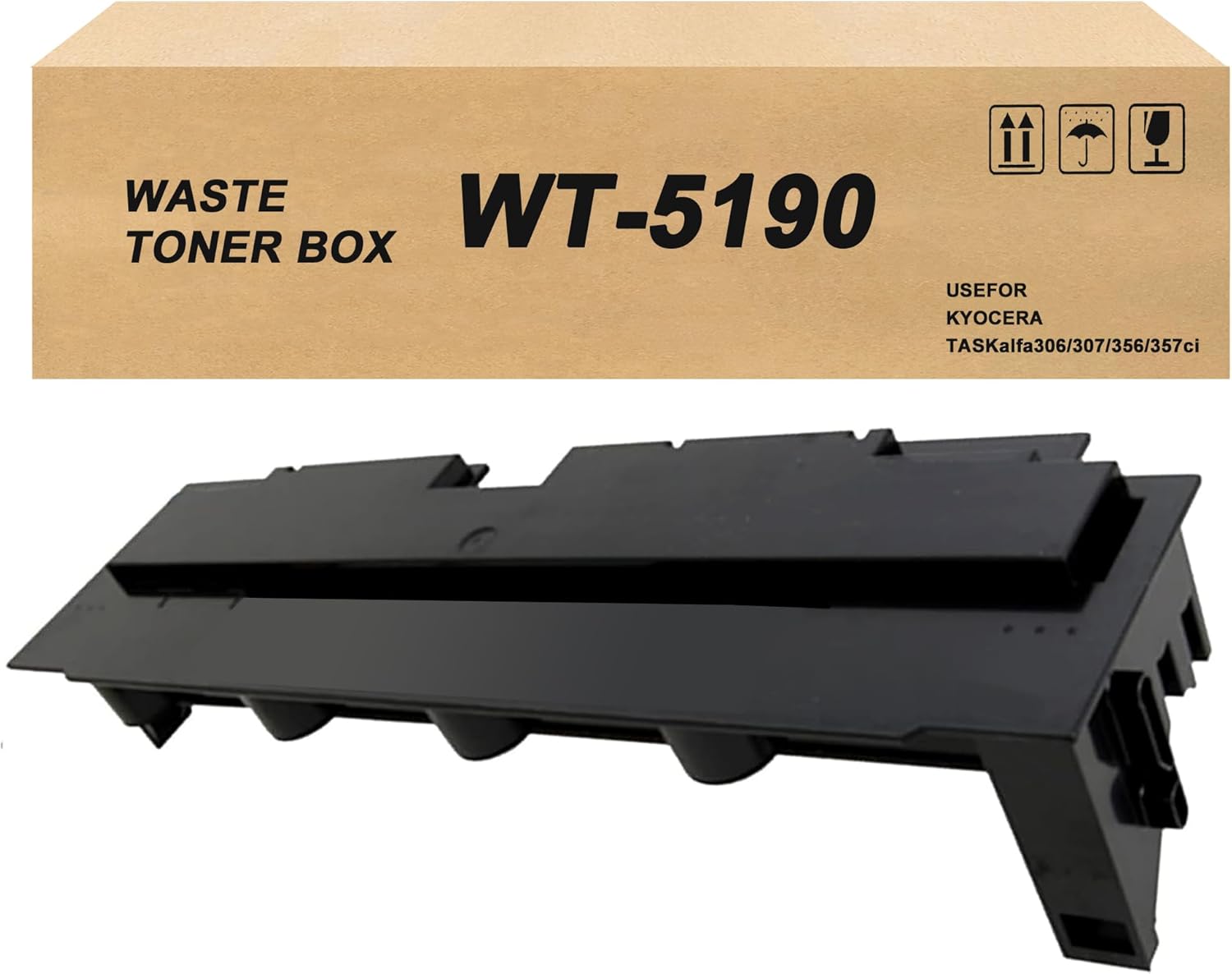 LCL Compatible Waste Toner Bottle Replacement for 1902R60UN0 WT-5190 Waste Toner Container Box Cartridge for Kyocera TASKalfa 306ci 307ci 308ci 356ci 358ci Printers (1-Pack )