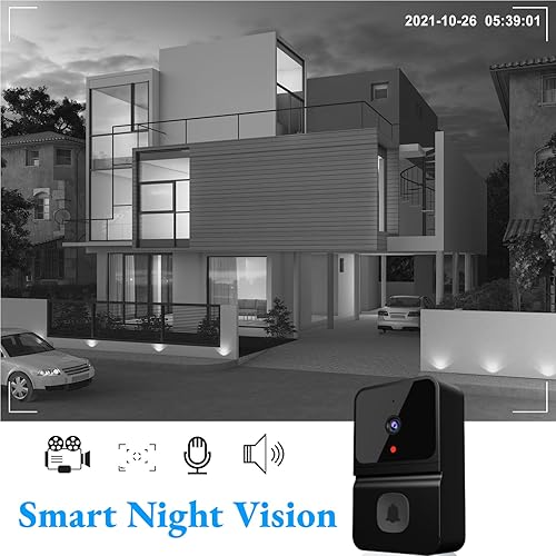 Miniatura 4 de Timbre de video 1080P, cámara de 2.4G con timbre, visión nocturna, lente gran angular HD, almacenamiento en la nube, audio de 2 vías, cámara de