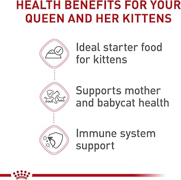 ROYAL CANIN Feline Health Nutrition Mother & Babycat Queen Ultra Soft Mousse in Sauce Cat Food, 3 oz (Pack of 6)