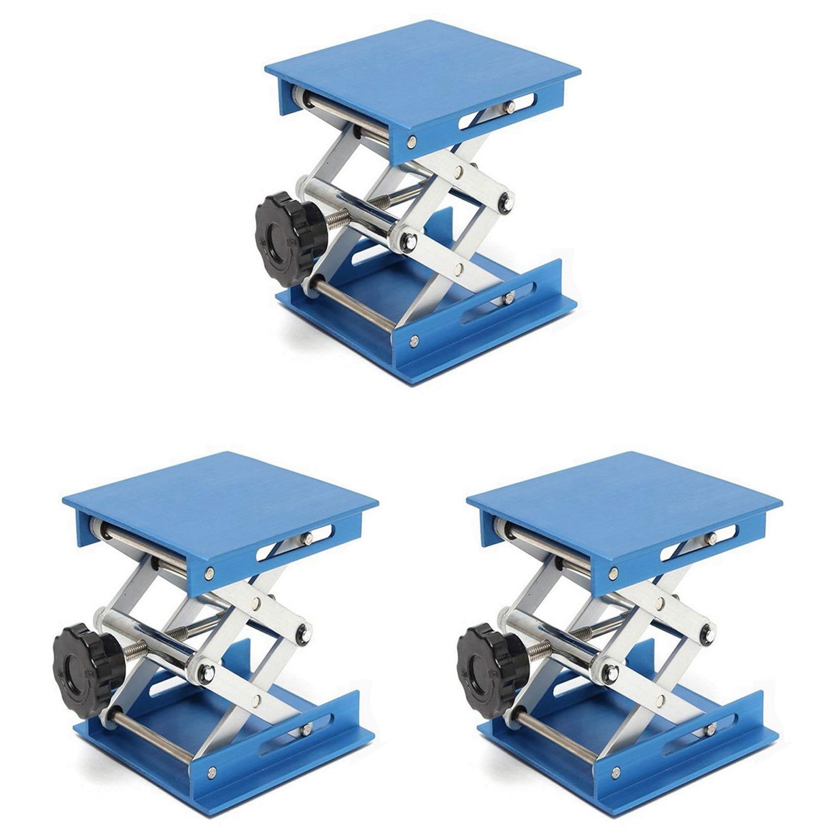 Jnchdghwa Blue 3X 4Inch Laboratory Jack Scissor Lift Platform/Foldable Lifting Table Pad Height Control Ideal For Working,Physical