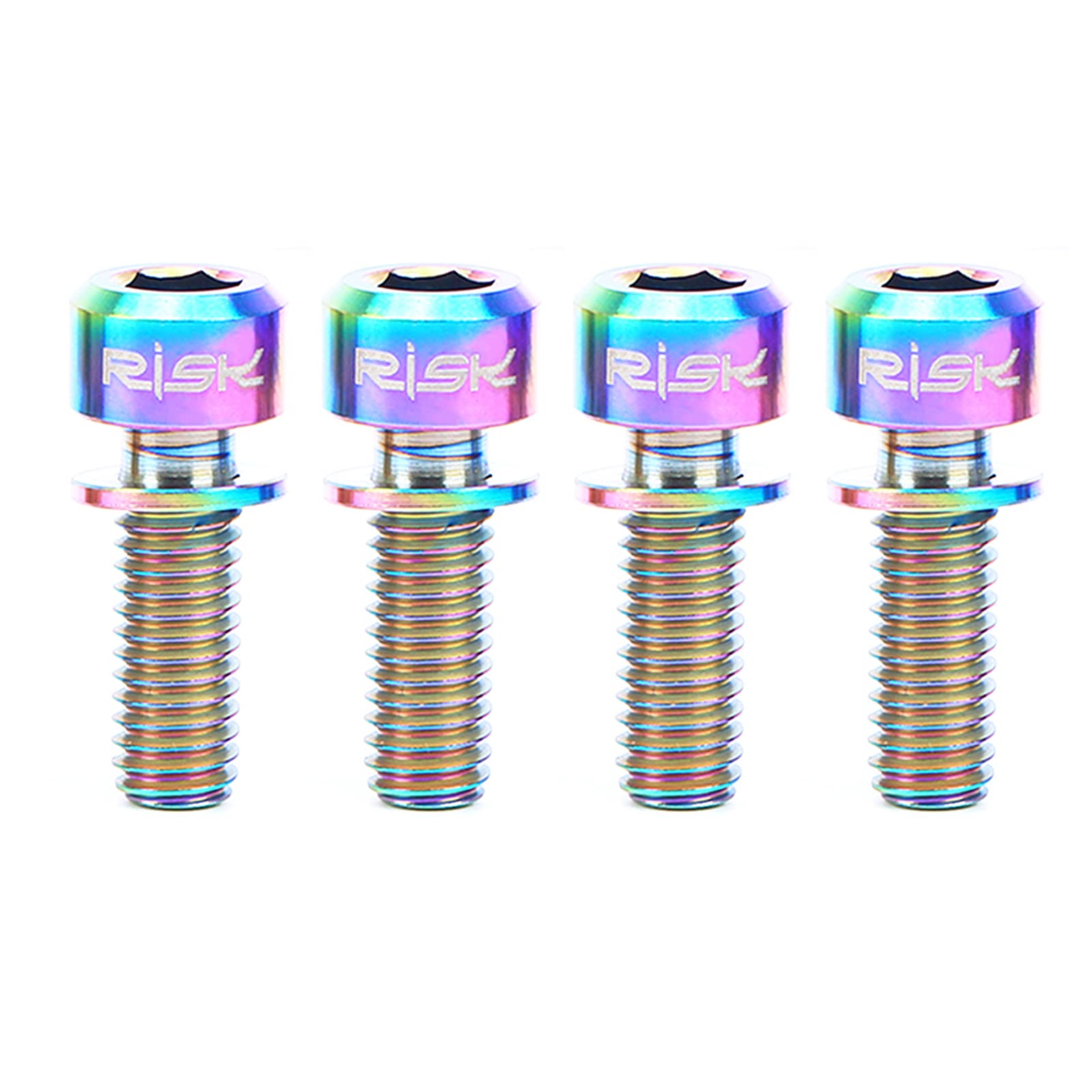 Pepisky 4PCS M6×18/20mm Titanium Ti Bolts Screws for MTB Disc Brake Caliper with Adaptor Spacer