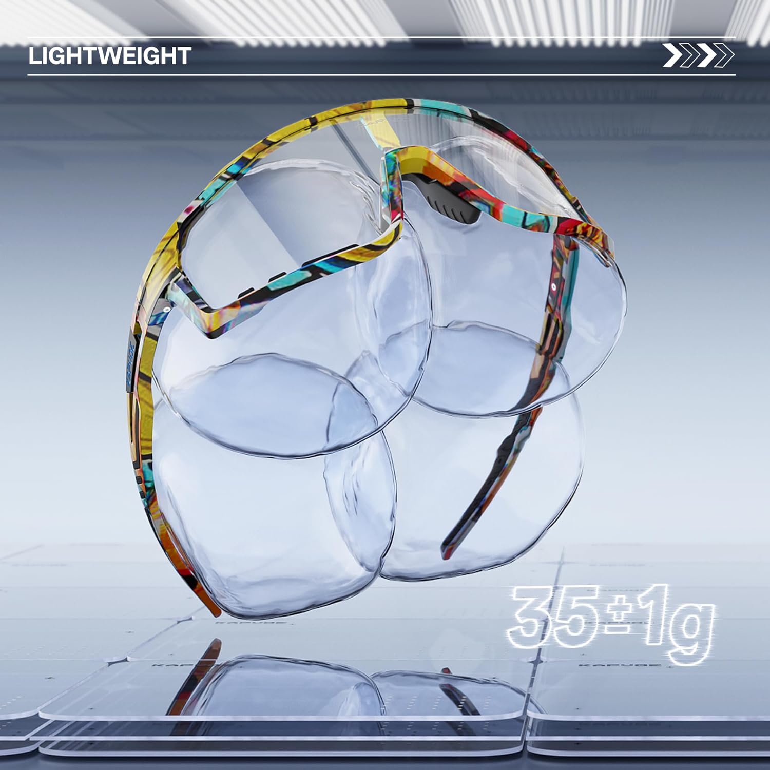 KAPVOE Photochromic Cycling Glasses for Men Women Sports Sunglasses Frame Discoloration HD Bike Glasses K76 - Image 6