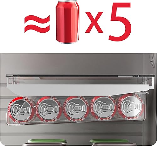 Miniatura 4 de Organizador de latas para cajón de refrigerador, estante extraíble colgante para refrescos, huevos, frutas, verduras, carne, contenedor transparente