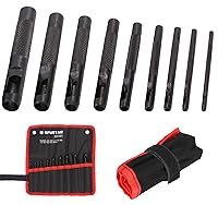 Vista 11 de Spurtar Juego de 6 perforadores huecos de cuero redondo de alta resistencia 1/8 pulgadas 5/32 pulgadas 3/16 pulgadas 7/32 pulgadas 1/4 pulgadas 5/16