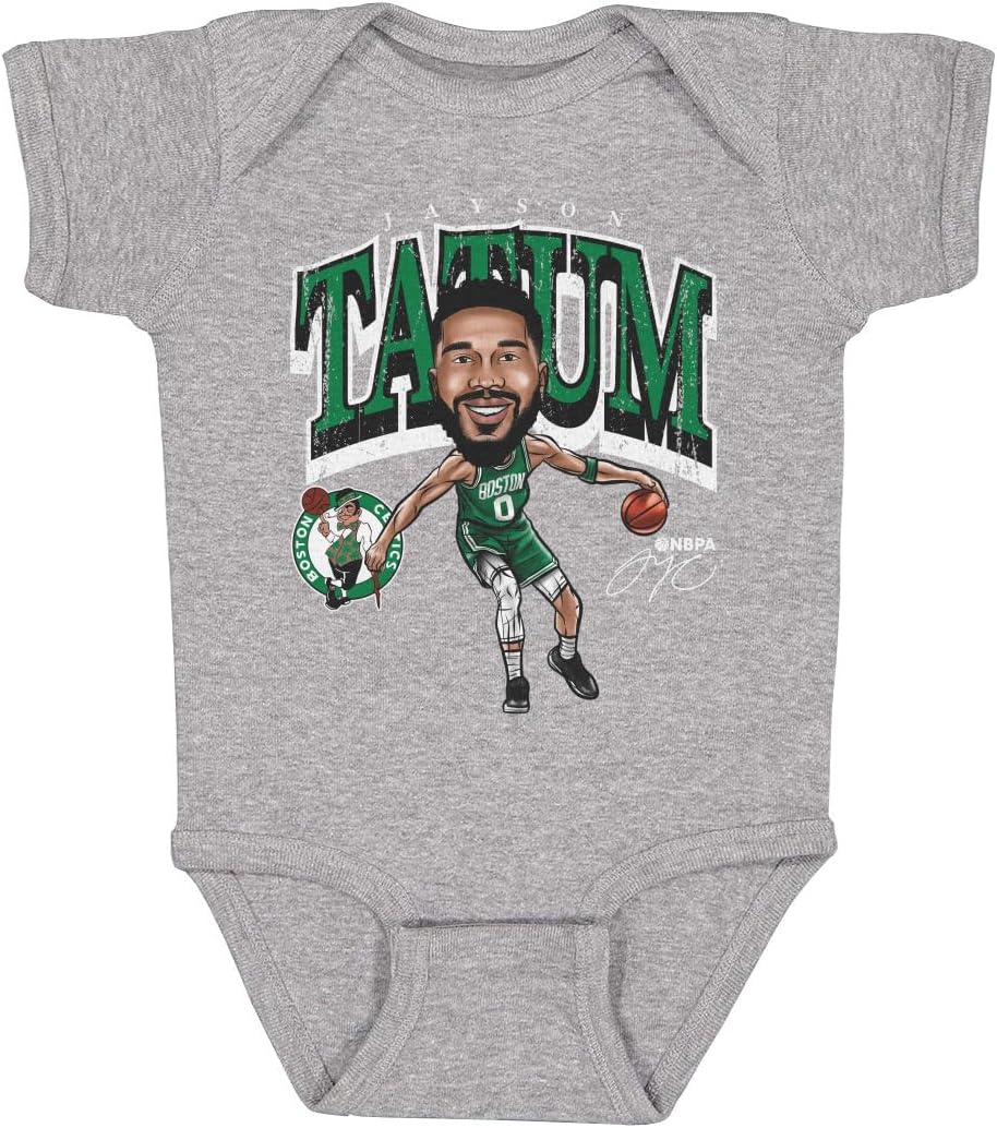 500 LEVEL Jayson Tatum Boston Celtics One-Piece Infant Bodysuit - Jayson Tatum Boston Celtics Cartoon
