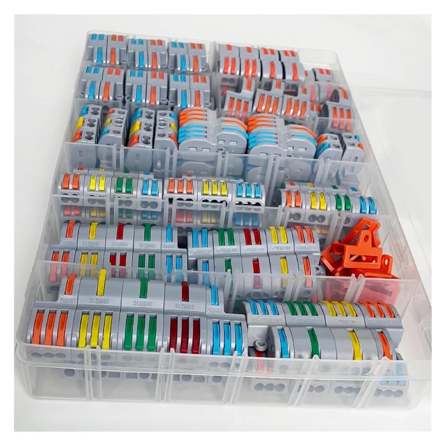 81PCS Boxed Mini Fast Wire Connector SPL Compact Conductor Spring Wiring Push-in Terminal Block