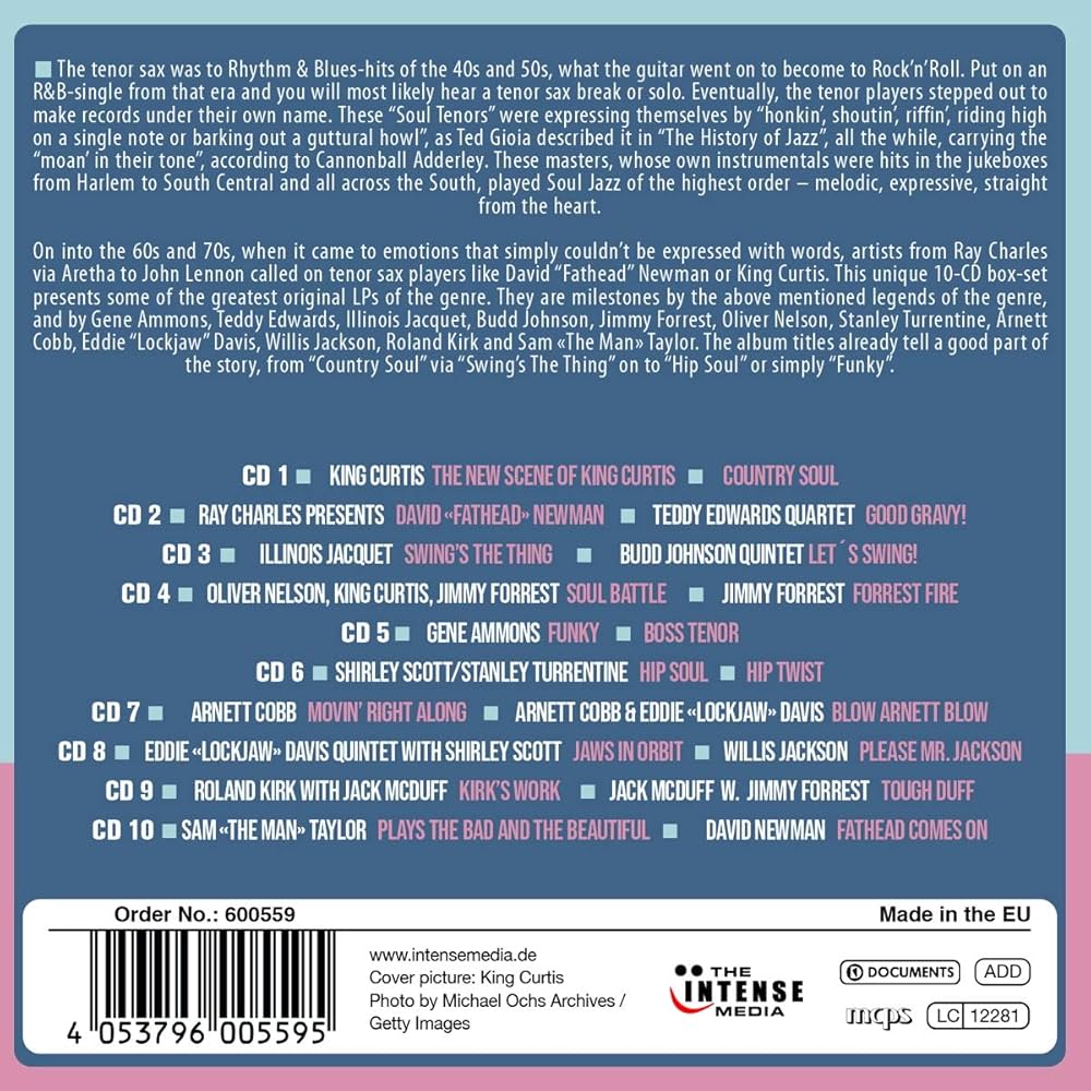 KING CURTIS - Blow Man,Blow! 3-CD King Curtis : Blow Man