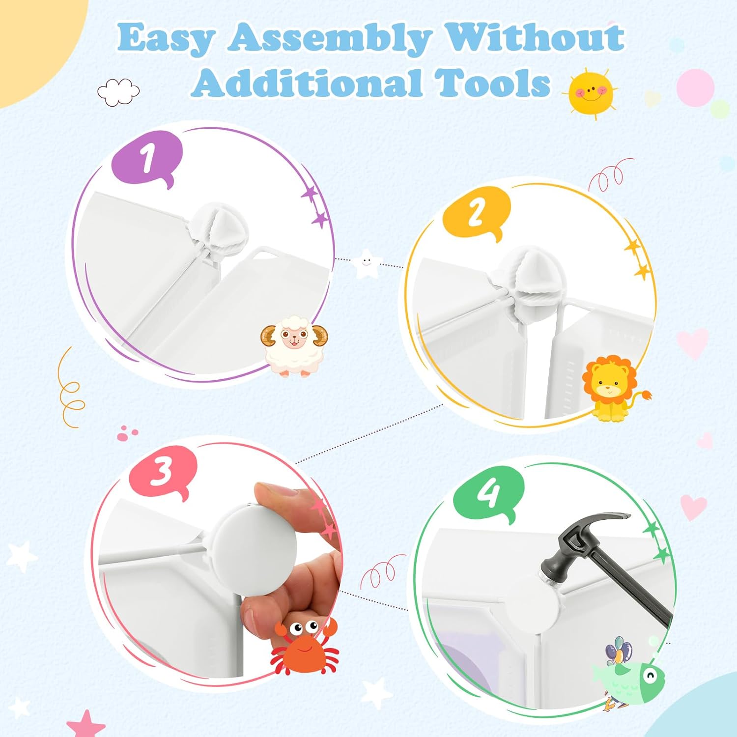 INFANS Children Wardrobe, Kid Closet Portable Baby Dresser Cute for Kids Bedroom Nursery Armoire with Doors 12 Cube 2 Hanging Sections, Kid Clothes Storage Organizer (Pink, 12 Cubes)