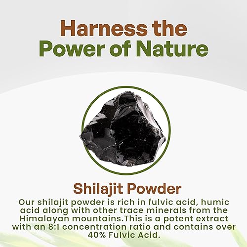 Miniatura 3 de Go Nutra Shilajit Polvo puro Himalaya Shilajit 40% ácido fúlvico traza minerales - 4 oz.